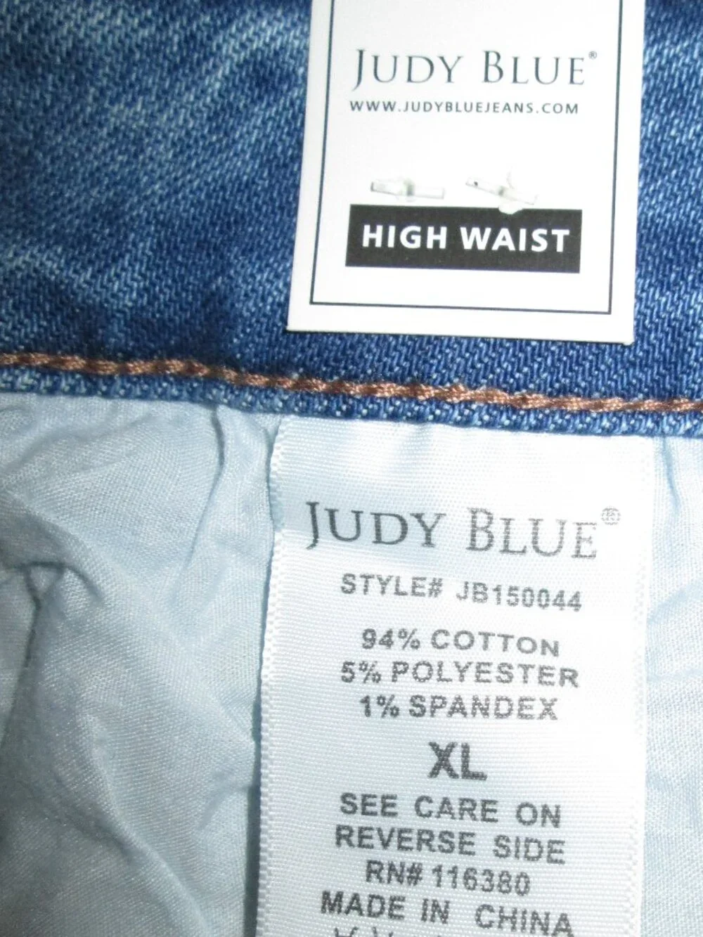 Judy Blue High Waisted Distressed Denim Shorts – Size XL – New With Tags